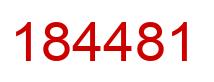 Number 184481 red image