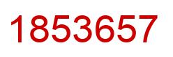 Number 1853657 red image