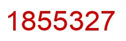 Number 1855327 red image