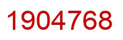Number 1904768 red image