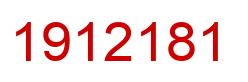 Number 1912181 red image