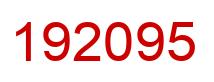 Number 192095 red image
