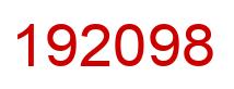 Number 192098 red image
