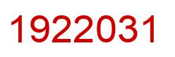 Number 1922031 red image
