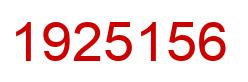Number 1925156 red image