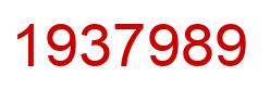 Number 1937989 red image