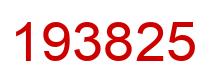 Number 193825 red image