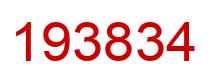 Number 193834 red image