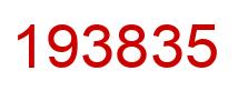 Number 193835 red image