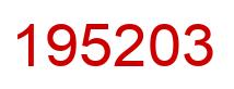 Number 195203 red image