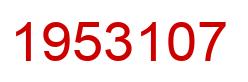 Number 1953107 red image