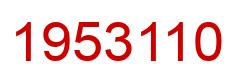 Number 1953110 red image