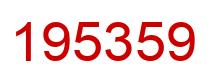Number 195359 red image