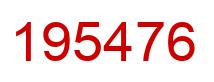 Number 195476 red image