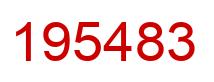 Número 195483 imagen rojo