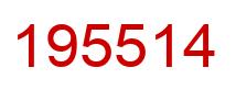 Number 195514 red image