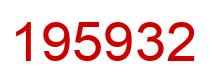 Number 195932 red image
