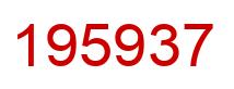 Number 195937 red image