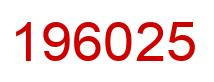 Number 196025 red image
