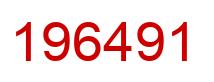 Number 196491 red image