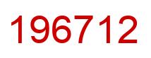 Number 196712 red image