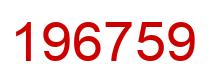 Number 196759 red image