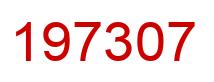 Number 197307 red image