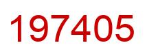 Number 197405 red image