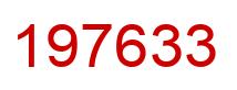 Number 197633 red image