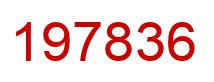 Number 197836 red image