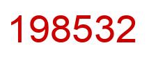 Number 198532 red image
