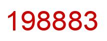 Number 198883 red image
