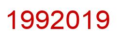 Number 1992019 red image