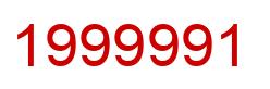Number 1999991 red image