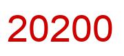 Número 20200 imagen rojo