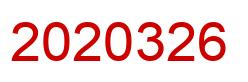 Number 2020326 red image
