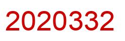 Number 2020332 red image