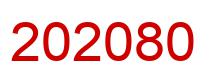 Número 202080 imagen rojo