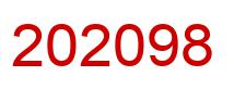Número 202098 imagen rojo