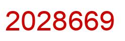 Number 2028669 red image