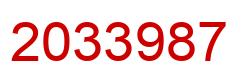 Número 2033987 imagen rojo