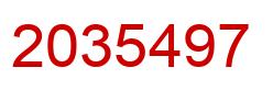 Number 2035497 red image