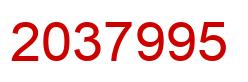 Número 2037995 imagen rojo