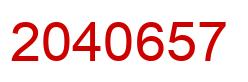 Número 2040657 imagen rojo