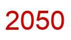 Número 2050 imagen rojo