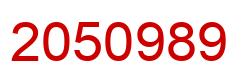Number 2050989 red image