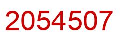 Number 2054507 red image