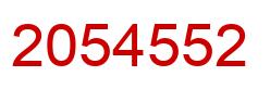 Number 2054552 red image
