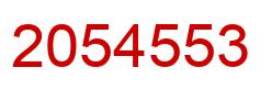 Number 2054553 red image