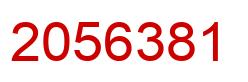 Number 2056381 red image